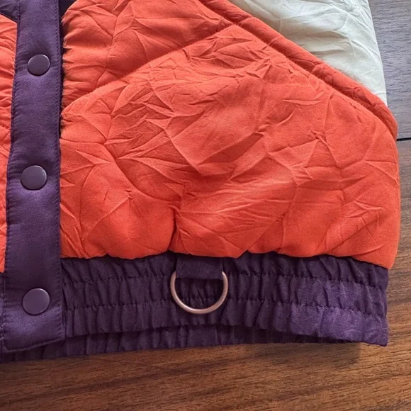 Anna Sui Target 20th Anniversary Collection Chevron Puffer Vest Orange Purple Sm - Picture 5 of 8